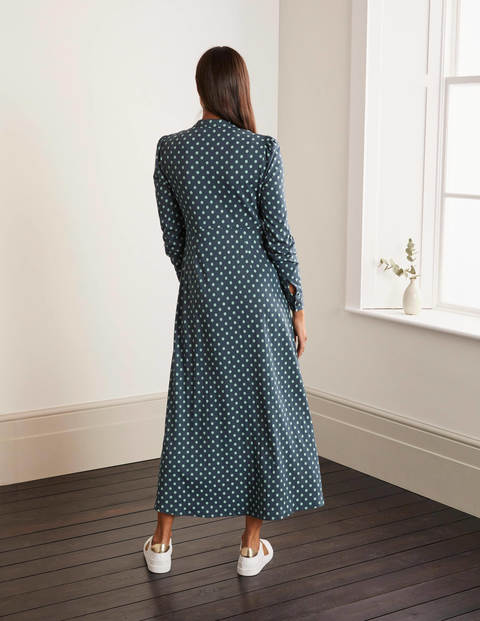 Mirabelle Hemdblusenkleid - Tiefseeblau, Gepunktet Mirabelle Hemdblusenkleid - Tiefseeblau, Gepunktet