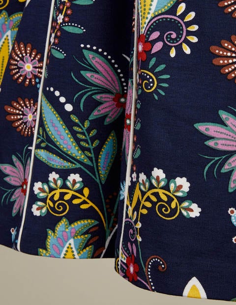 Clea Ponte Dress - Navy and Maize, Heritage Bloom Clea Ponte Dress - Navy and Maize, Heritage Bloom