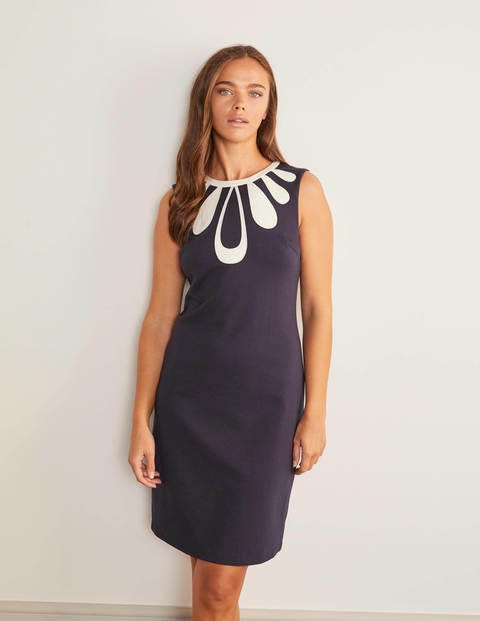 Cleonie Ponte Shift Dress - Navy Cleonie Ponte Shift Dress - Navy