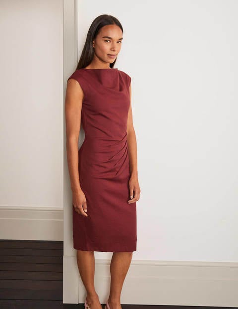 Natalie Ponte-Kleid - Rotbraun Natalie Ponte-Kleid - Rotbraun