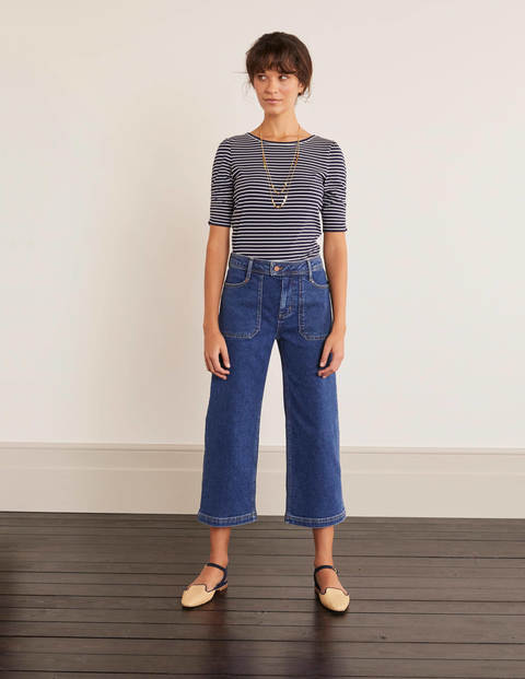 Florrie Ruched Sleeve Top - Navy/Ivory Florrie Ruched Sleeve Top - Navy/Ivory