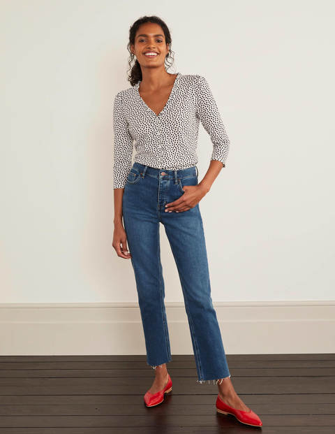 Freya Jersey Top - Ivory, Speckle Spot Freya Jersey Top - Ivory, Speckle Spot