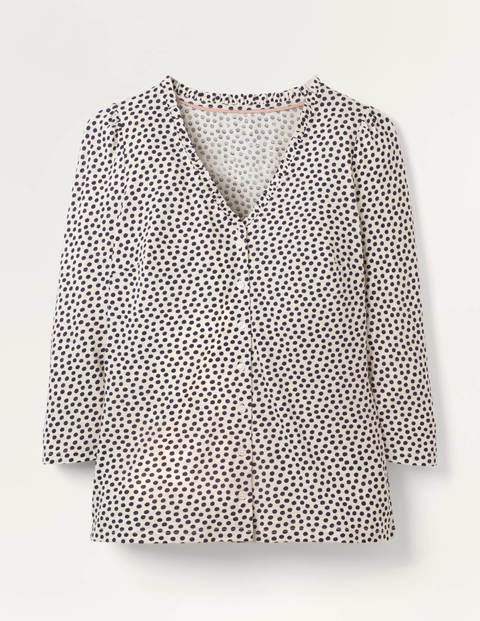 Freya Jersey Top - Ivory, Speckle Spot Freya Jersey Top - Ivory, Speckle Spot