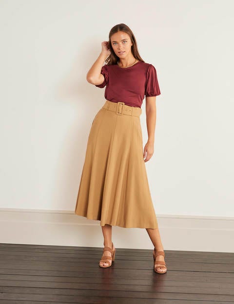 Holly Puff Sleeve Jersey Top - Maroon Holly Puff Sleeve Jersey Top - Maroon