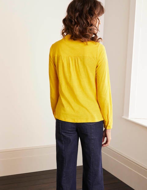 Rachel Tie Neck Jersey Shirt - Maize Rachel Tie Neck Jersey Shirt - Maize