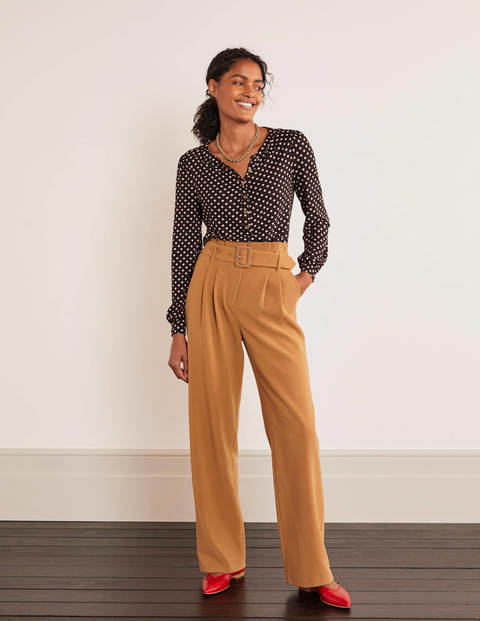 Matilda Gathered Sleeve Top - Black, Dot Matilda Gathered Sleeve Top - Black, Dot