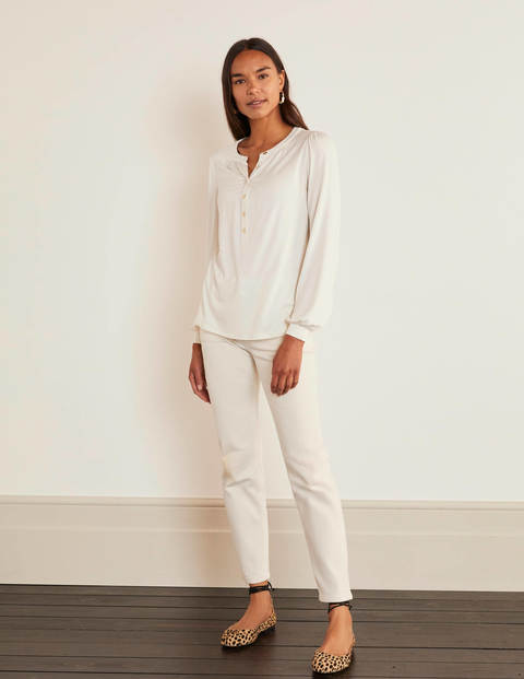 Matilda Gathered Sleeve Top - Ivory Matilda Gathered Sleeve Top - Ivory