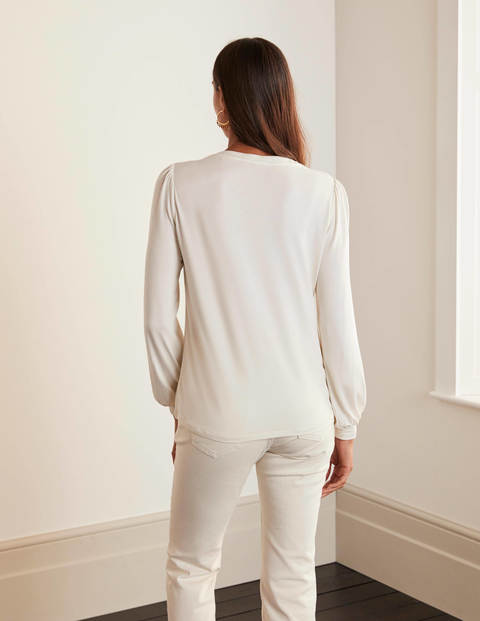 Matilda Gathered Sleeve Top - Ivory Matilda Gathered Sleeve Top - Ivory