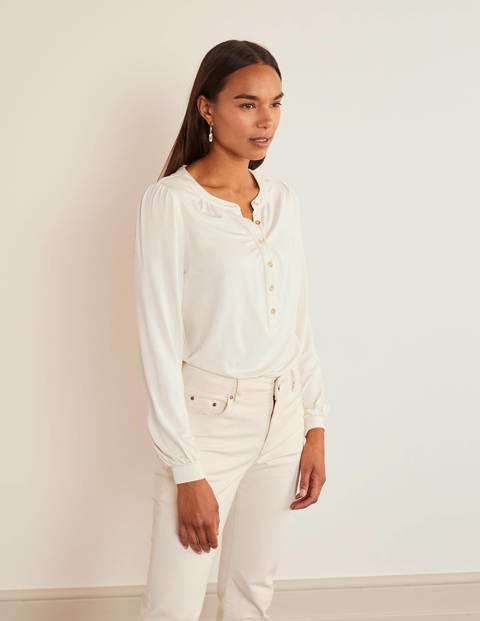 Matilda Gathered Sleeve Top - Ivory Matilda Gathered Sleeve Top - Ivory