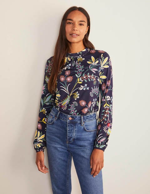 Natasha Jersey Top - Navy, Heritage Bloom Natasha Jersey Top - Navy, Heritage Bloom
