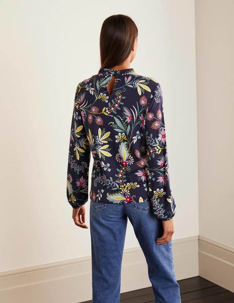 Natasha Jersey Top - Navy, Heritage Bloom Natasha Jersey Top - Navy, Heritage Bloom