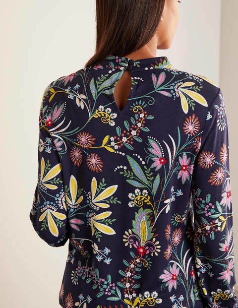 Natasha Jersey Top - Navy, Heritage Bloom Natasha Jersey Top - Navy, Heritage Bloom