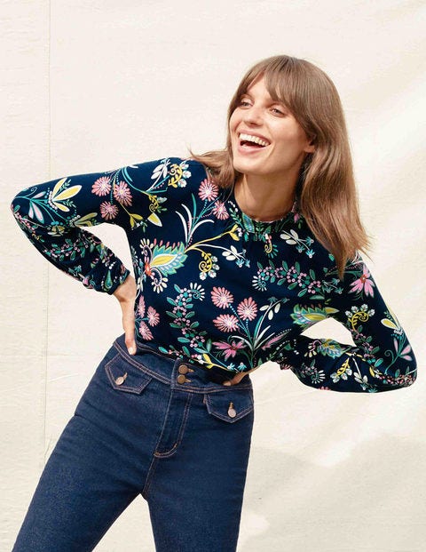 Natasha Jersey Top - Navy, Heritage Bloom Natasha Jersey Top - Navy, Heritage Bloom