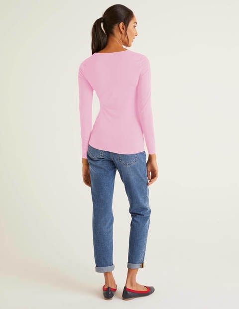 Double Layer V-neck Top - Soft Peony Double Layer V-neck Top - Soft Peony