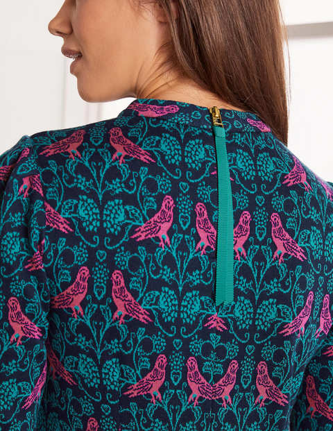 Aria Jersey Jacquard Top - Navy/Wild Meadow, Love Finch Aria Jersey Jacquard Top - Navy/Wild Meadow, Love Finch