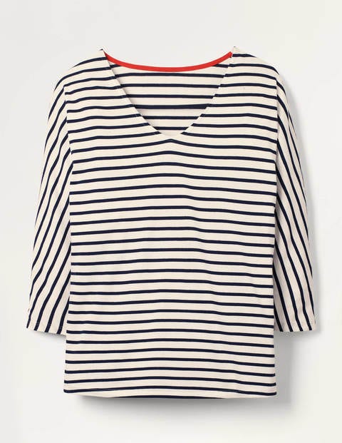 Supersoft Easy Voop Tee - Ivory/Navy Supersoft Easy Voop Tee - Ivory/Navy
