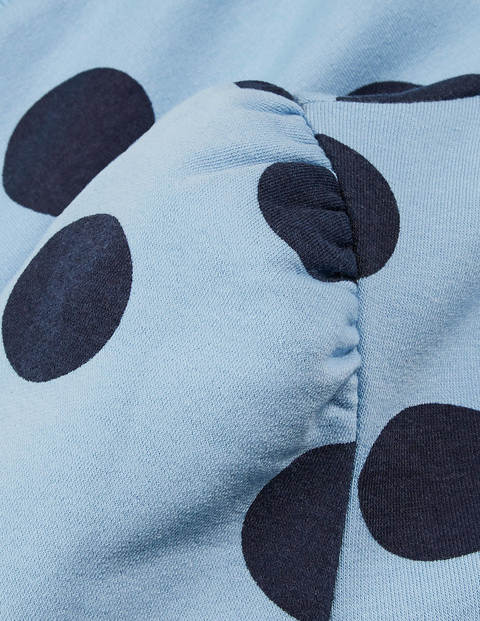 Puff Sleeve Sweatshirt - Frosted Blue, Spot Scatter Puff Sleeve Sweatshirt - Frosted Blue, Spot Scatter
