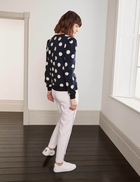 Puff Sleeve Sweatshirt - Navy, Spot Scatter Puff Sleeve Sweatshirt - Navy, Spot Scatter