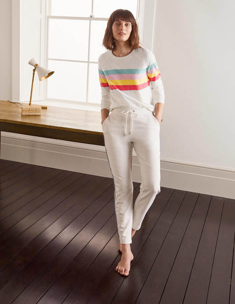 Lorna Baseball Jersey Tee - Ivory, Rainbow Stripe Lorna Baseball Jersey Tee - Ivory, Rainbow Stripe