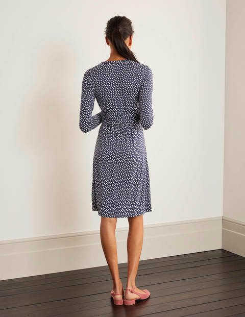 Layla Jerseykleid - Navy, Getupft Layla Jerseykleid - Navy, Getupft