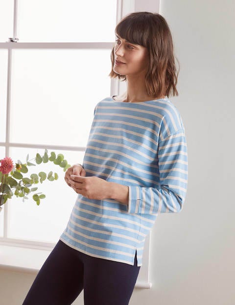 Rosie Jersey Top - Frosted Blue/Ivory Rosie Jersey Top - Frosted Blue/Ivory