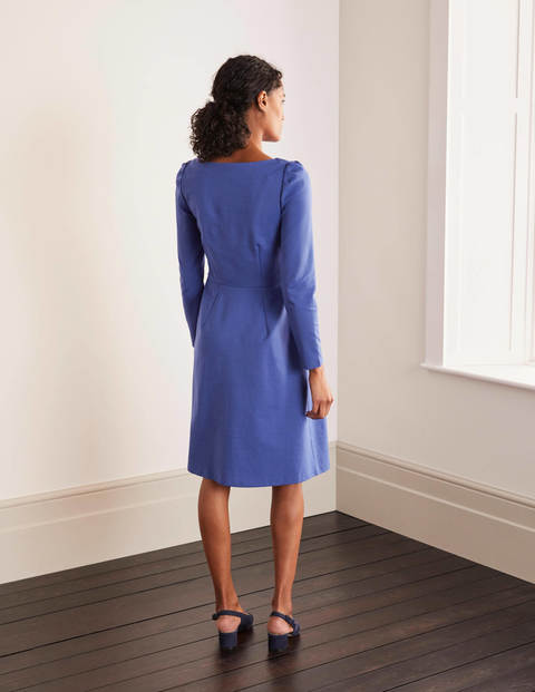 Robe Melanie en point de Rome - Bleu grec Robe Melanie en point de Rome - Bleu grec
