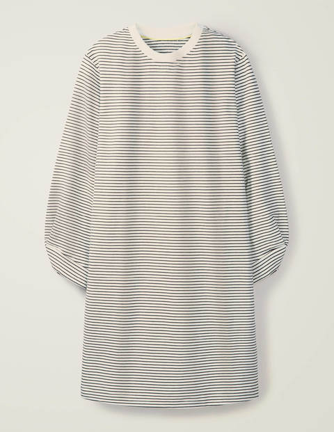 Verity Sweatshirt Dress - Ivory/Navy Verity Sweatshirt Dress - Ivory/Navy