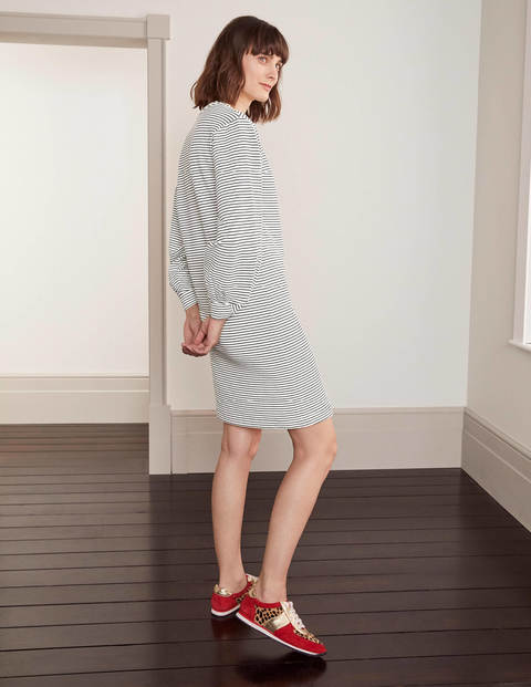 Verity Sweatshirt Dress - Ivory/Navy Verity Sweatshirt Dress - Ivory/Navy