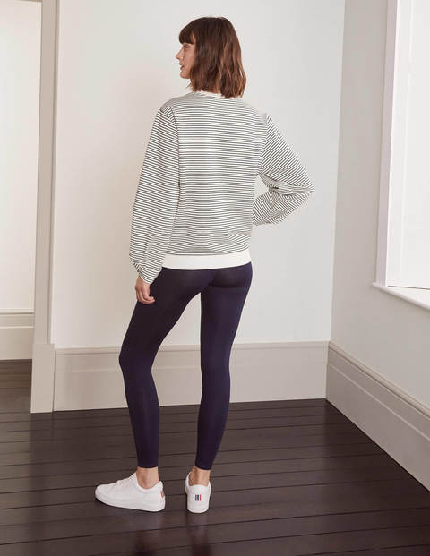 Verity Sweatshirt - Navy/Naturweiß, Schmale Streifen Verity Sweatshirt - Navy/Naturweiß, Schmale Streifen