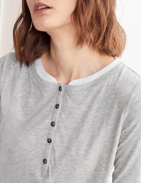 Tara Double Layer Top - Grey Marl Tara Double Layer Top - Grey Marl