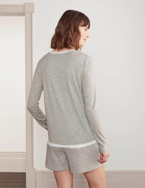 Ruth Double Layer Top - Grey Marl Ruth Double Layer Top - Grey Marl