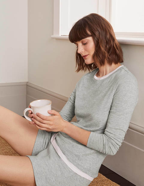 Ruth Double Layer Top - Grey Marl Ruth Double Layer Top - Grey Marl