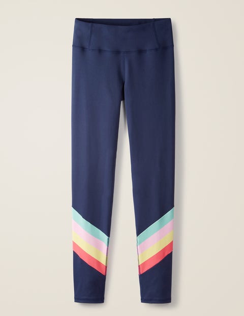 Jessica Active Leggings - Navy Rainbow Stripe Jessica Active Leggings - Navy Rainbow Stripe