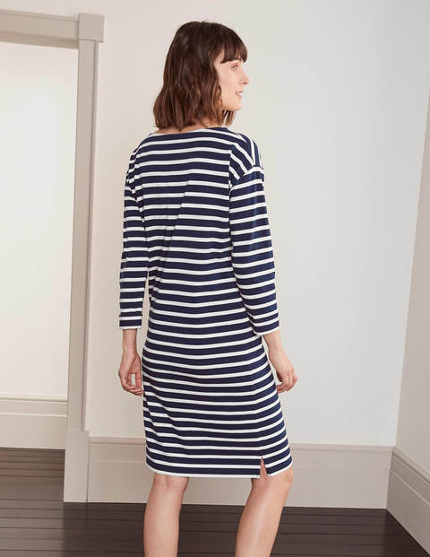 Rosie Jersey Dress - Navy/Ivory Rosie Jersey Dress - Navy/Ivory