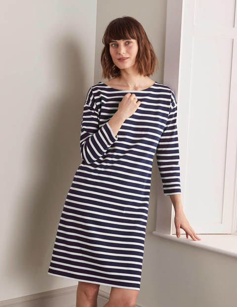 Rosie Jersey Dress - Navy/Ivory Rosie Jersey Dress - Navy/Ivory