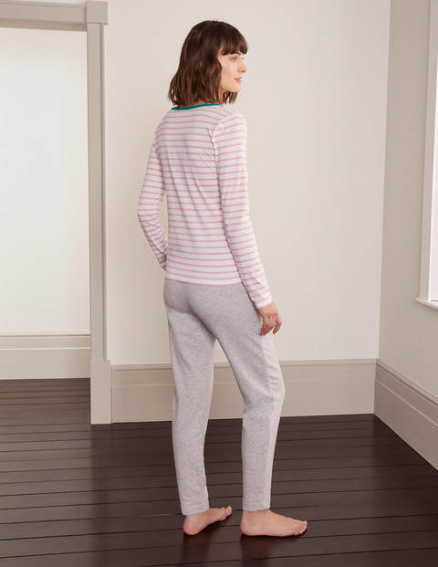 Theodora Jersey Henley Top - Ivory/Soft Peony Theodora Jersey Henley Top - Ivory/Soft Peony
