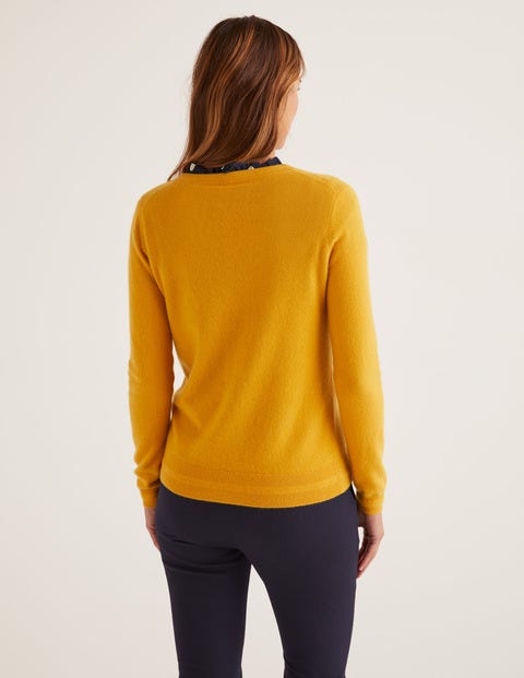 Cashmere Crew Cardigan - Tuscan Sun Cashmere Crew Cardigan - Tuscan Sun