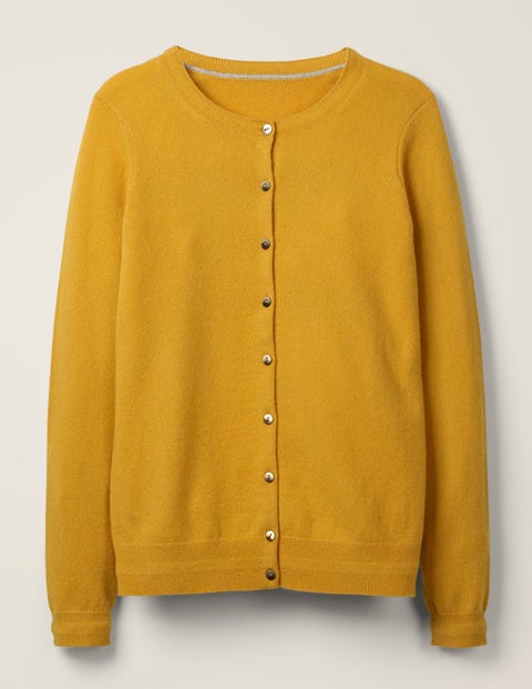 Cashmere Crew Cardigan - Tuscan Sun Cashmere Crew Cardigan - Tuscan Sun