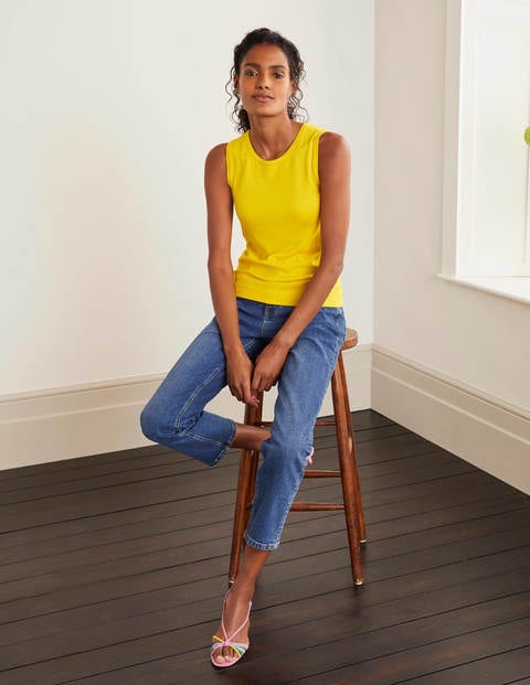 Favourite Cotton Knitted Tank - Maize Favourite Cotton Knitted Tank - Maize