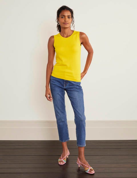 Favourite Cotton Knitted Tank - Maize Favourite Cotton Knitted Tank - Maize