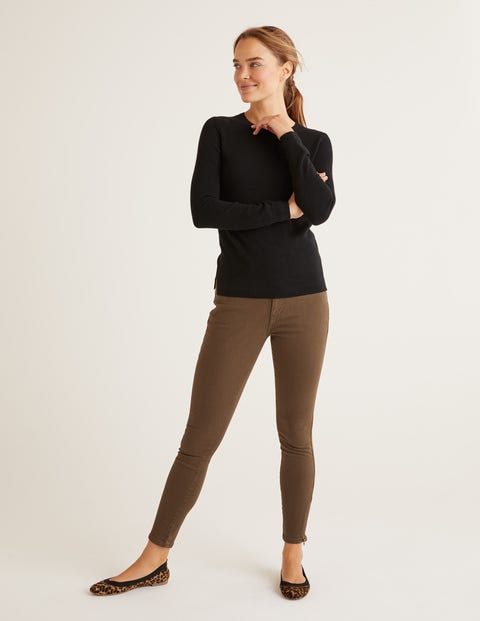 Black Cashmere Crew Neck Jumper - Schwarz Black Cashmere Crew Neck Jumper - Schwarz