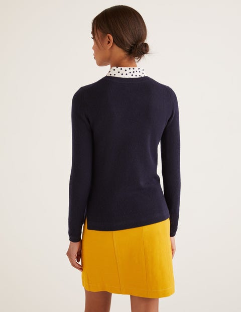 Navy Cashmere Crew Neck Jumper - Navy Navy Cashmere Crew Neck Jumper - Navy