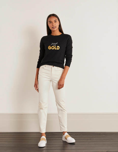 Pull Estella - Noir, motif Good as Gold Pull Estella - Noir, motif Good as Gold