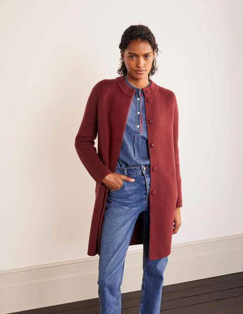 Claudia Coatigan Maroon | Boden EU Girls' Coats & Jackets | Boden EU