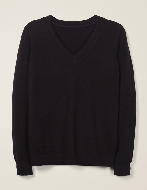 Cashmere V-neck Jumper - Black Cashmere V-neck Jumper - Black
