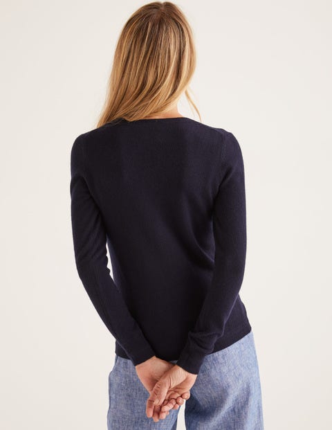 Cashmere V-neck Jumper - Navy Cashmere V-neck Jumper - Navy