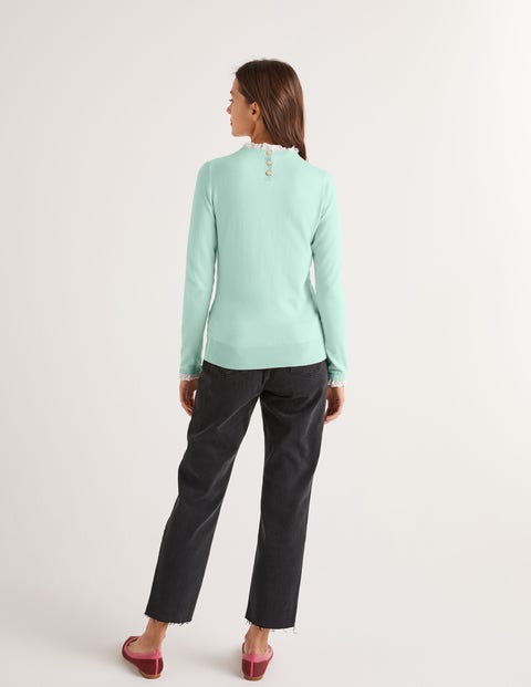 Lincoln Cotton Frill Jumper - Cut Glass Blue Lincoln Cotton Frill Jumper - Cut Glass Blue