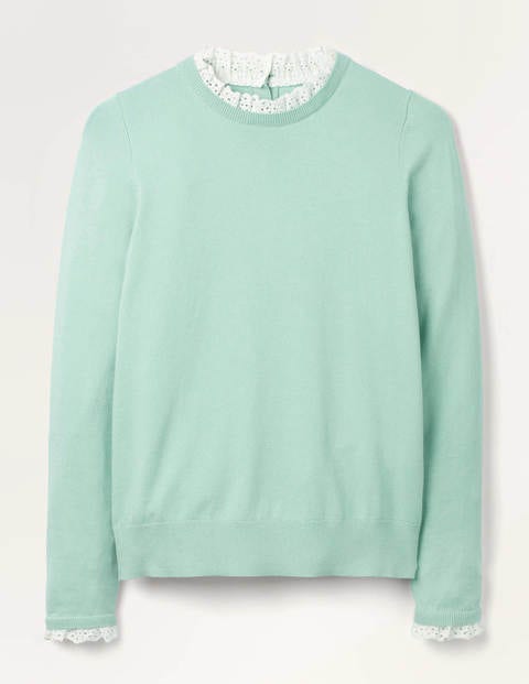 Lincoln Cotton Frill Jumper - Cut Glass Blue Lincoln Cotton Frill Jumper - Cut Glass Blue