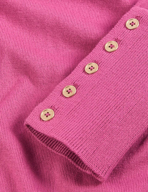 Eldon Baumwollpullover mit V-Ausschnitt - Beerensorbet Eldon Baumwollpullover mit V-Ausschnitt - Beerensorbet