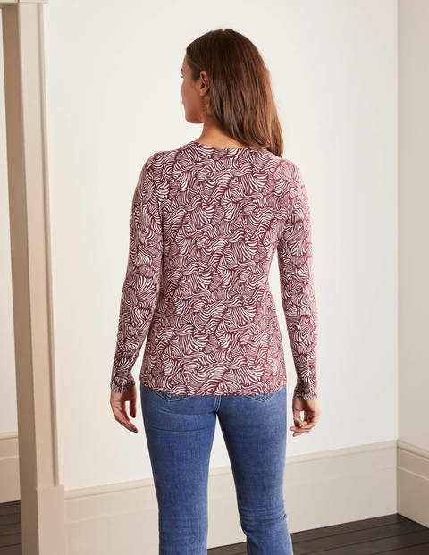 Pull Eldon en coton - Acajou, vague zèbre Pull Eldon en coton - Acajou, vague zèbre